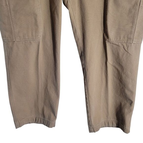 Duluth Trading Co Vintage Cargo Pants Men's Size 48 X 30 Tan Cotton Canvas - Picture 4 of 10